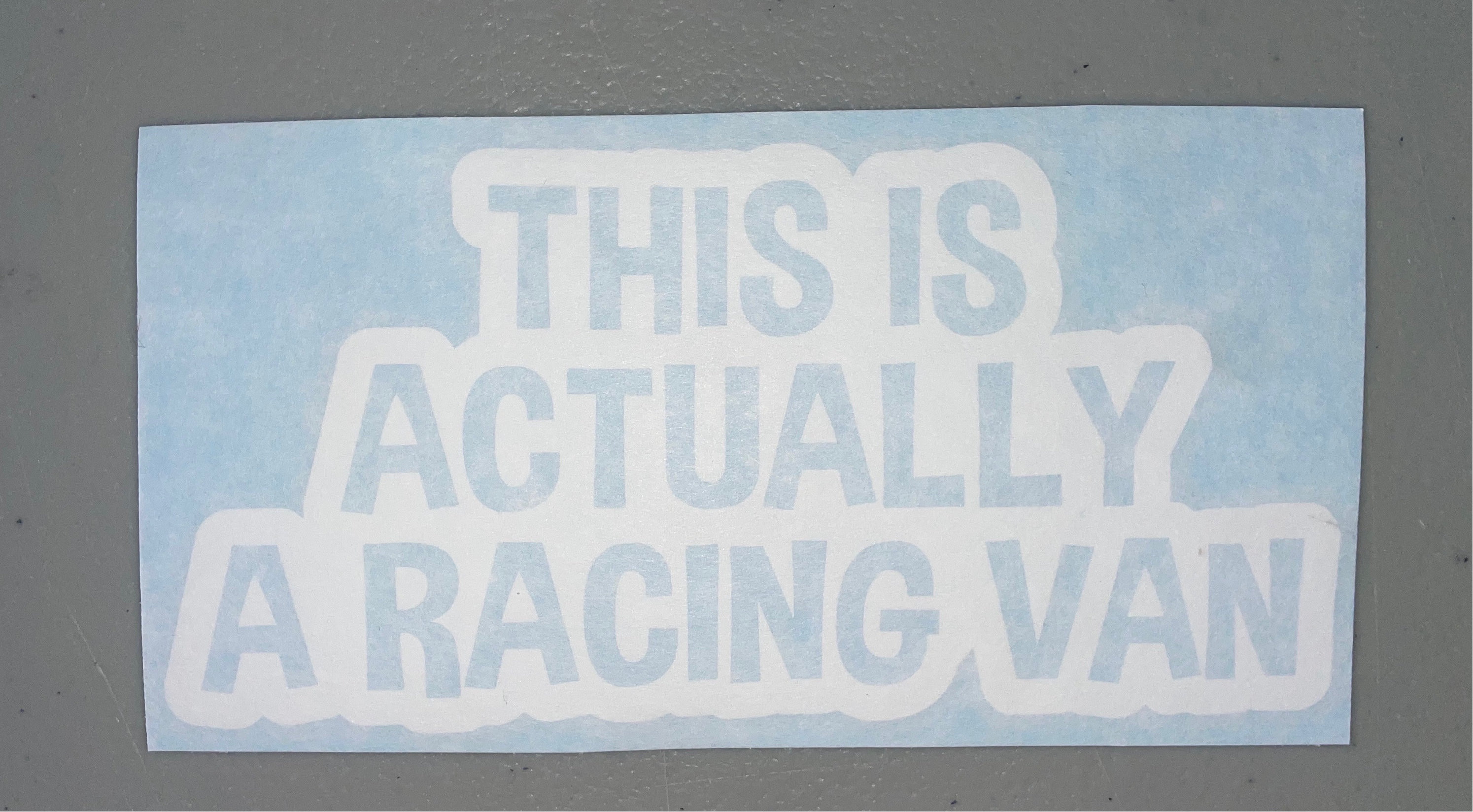 Minivan Bumper Sticker | Funny Minivan Bumper Sticker | Racing Van ...