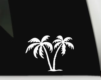 Palm Tree Waterproof Vinyl Decal | Car Window Bumper Sticker