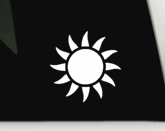 Sun Waterproof Vinyl Decal | Sunshine Sun Window Bumper Sticker