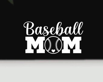 Baseball Mom Vinyl Sticker | Baseball Mom Bumper Window Sticker | Baseball Mom Gifts
