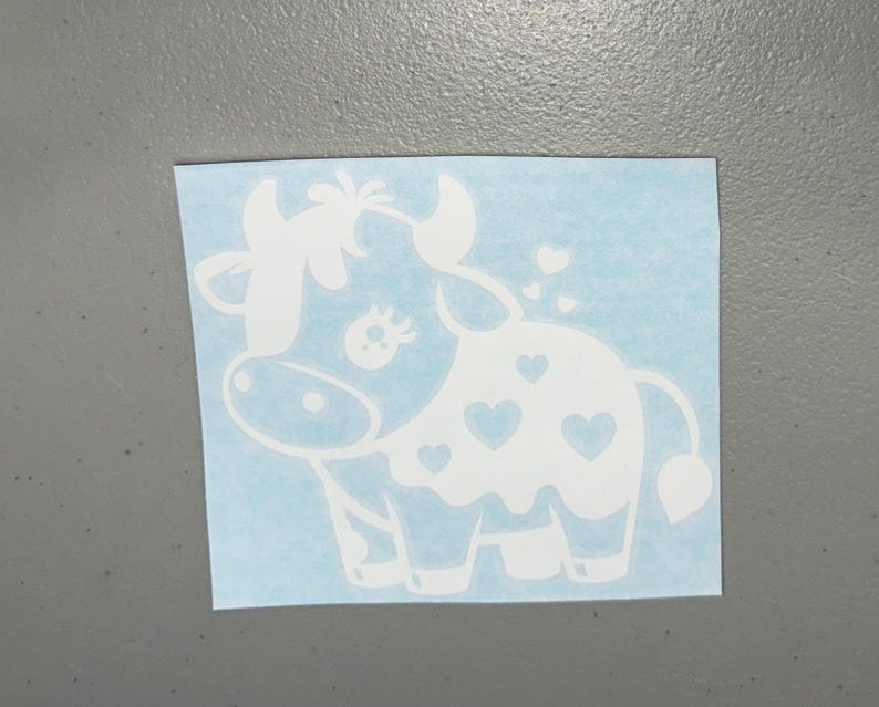 Cute Cow Vinyl Decal | Cow Car Truck Window Decal Sticker | Cow Laptop ...