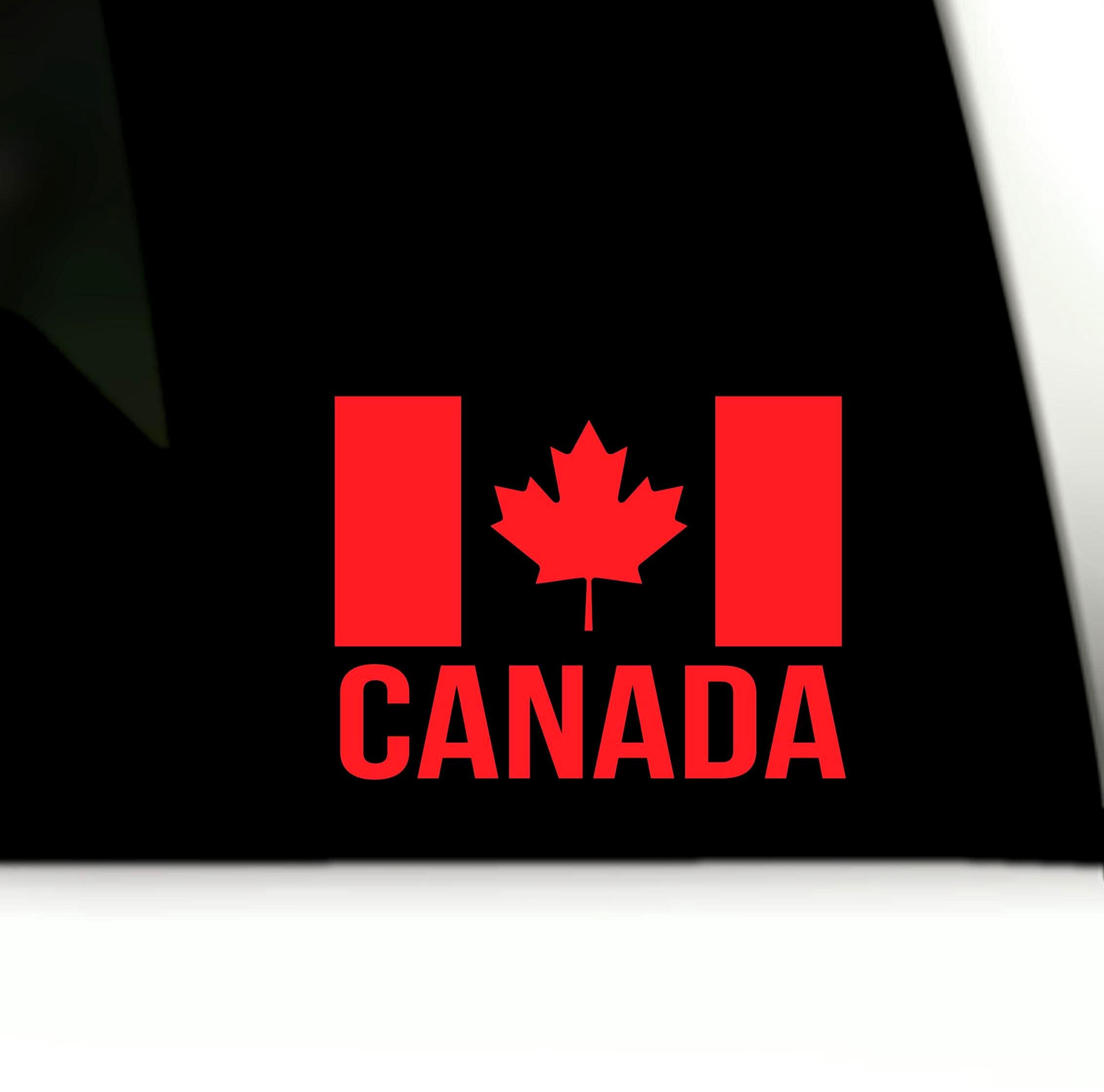 Adesivo Bandiera Canada Foglia D'acero | Sticker Auto Decorazione Personalizzabile