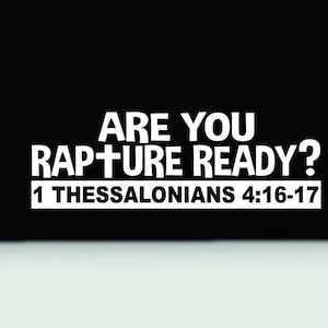 Are You Rapture Bereit Autoaufkleber | Entrückung Autoaufkleber | Christlicher Vinyl Aufkleber Aufkleber | Entrückung christlicher Aufkleber