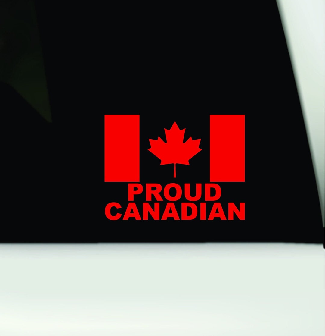 Canada Flag Bumper Sticker Canada Flag Vinyl Decal Canada Etsy