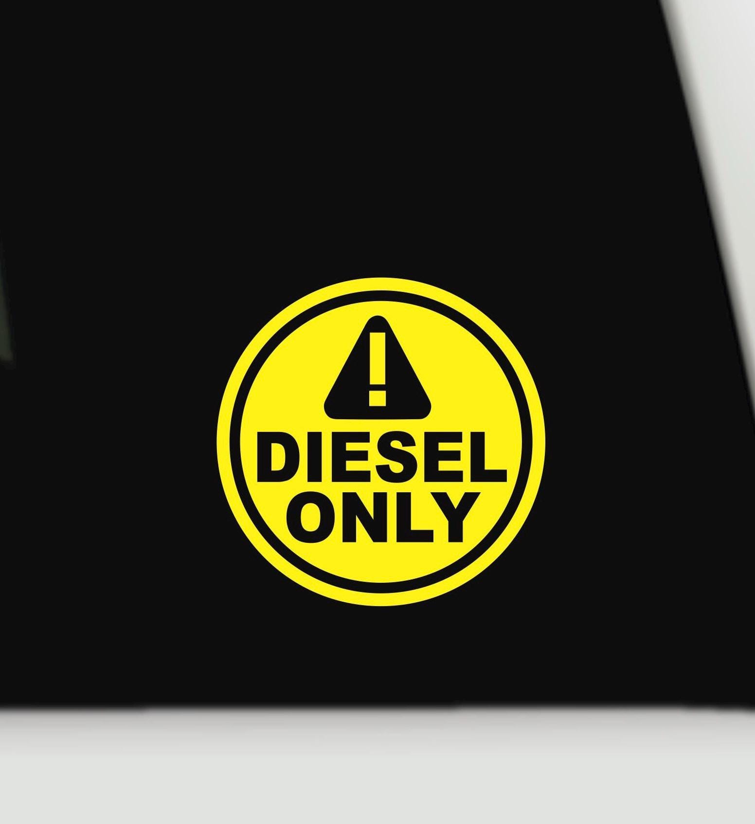 Diesel Only Decal - Fuel Cap Waterproof Sticker - Etsy