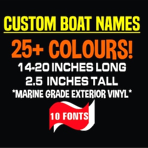 Custom boat name Vinyl Decals | Boat decals | Marine Grade Vinyl Boat Names  | Custom boat name vinyl decals | Custom boat decals