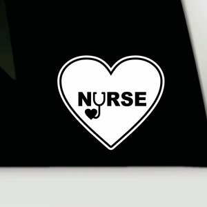 Nurse Bumper Sticker | Nurse Vinyl Decal | Nurse Car Decal Sticker | Nurse Stethoscope Decal | Nurse Window Sticker