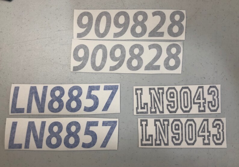 Custom Registration Numbers Snowmobile Registration Numbers Etsy