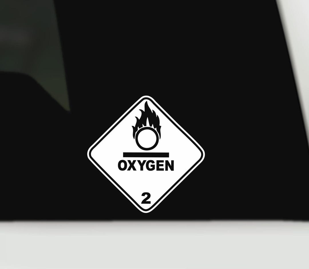 Clo2 Sticker Oxygen Flammable Vinyl Decal | Class 2 Hazard Sticker - Etsy