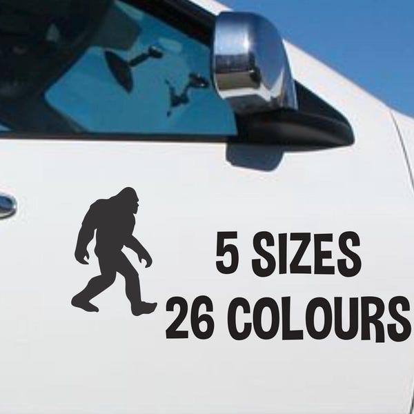 Bigfoot Vinyl Decal | Sasquatch Waterpoof Car Window or Bumper Sticker