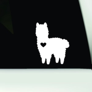 Llama love vinyl decal | Llama or alpaca car truck window decal sticker | Llama bumper sticker | Llama heart sticker