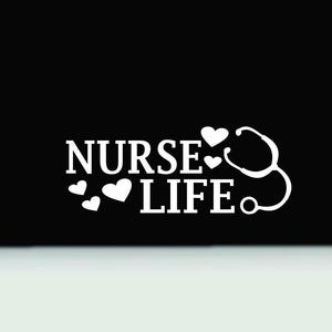 NURSE LIFE bumper sticker | nurse vinyl car sticker | nurse bumper sticker | R.N vinyl decal sticker