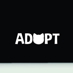 Adopt Sticker | Adopt Bumper Sticker | Adopt Cat Car Decal | Laptop Decal | Cat Adoption Vinyl Decal
