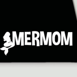 Mermom bumper sticker | Mermom vinyl sticker | Mermom car sticker | Mermaid vinyl car window sticker