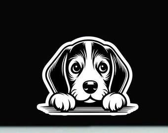 Beagle Waterproof Vinyl Decal | Dog Bumper Sticker