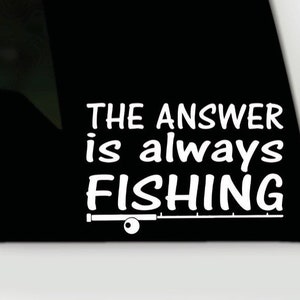 Fishing bumper sticker | Fishing truck car window decal | funny fishing decal sticker