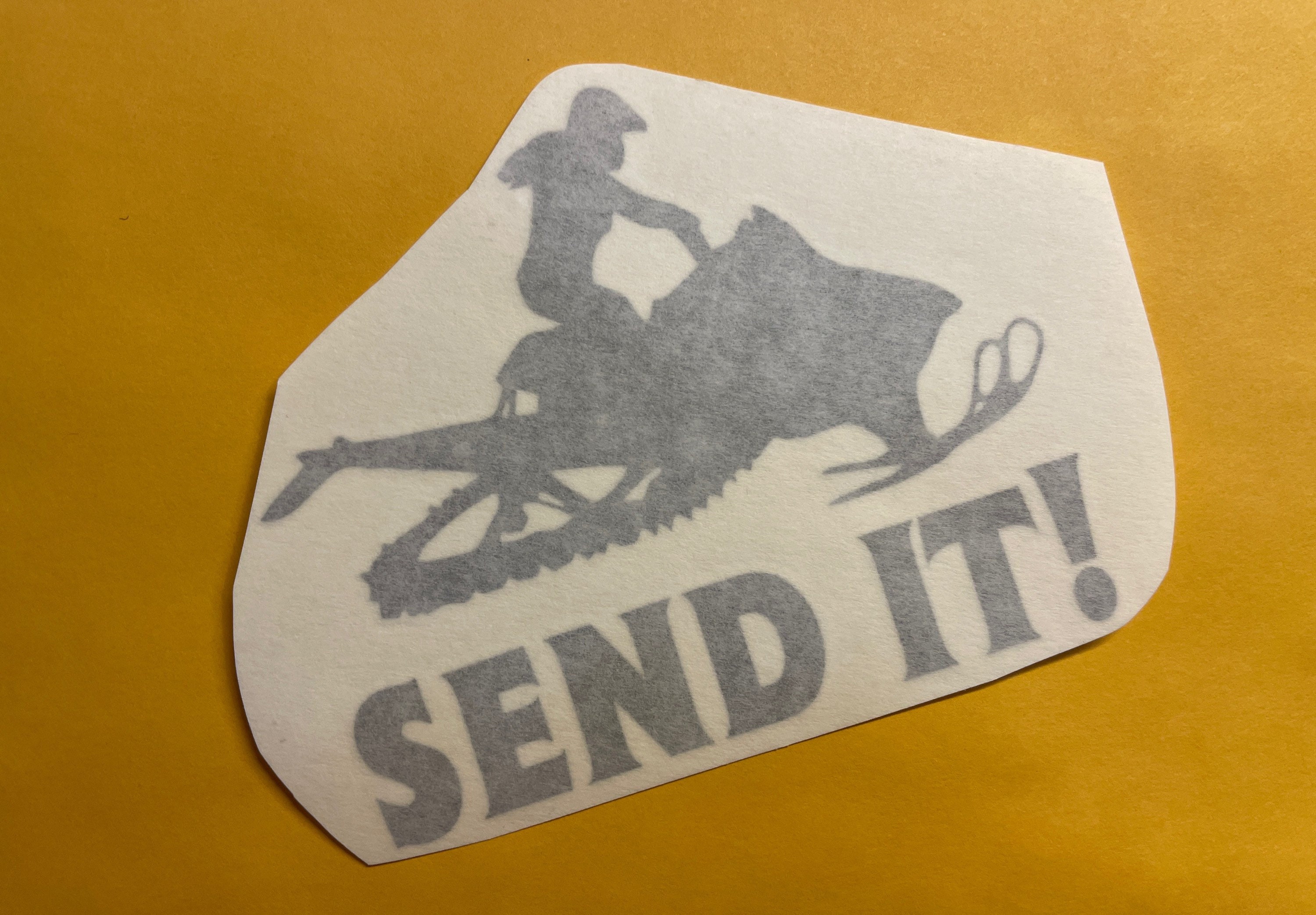 Sled Vinyl Sticker | Send It Vinyl Decal Lady | Lady Snowmobile Vinyl ...