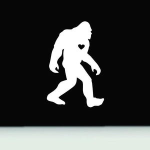 Bigfoot Heart Decal | Bigfoot Love Sticker | Bigfoot Bumper Sticker | Bigfoot Window Car Truck Sticker | Sasquatch Decal | Yeti Decal