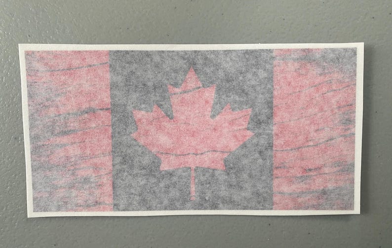 Canada Flag Weathered Look Vinyl Sticker | Canada Flag Full Printed ...