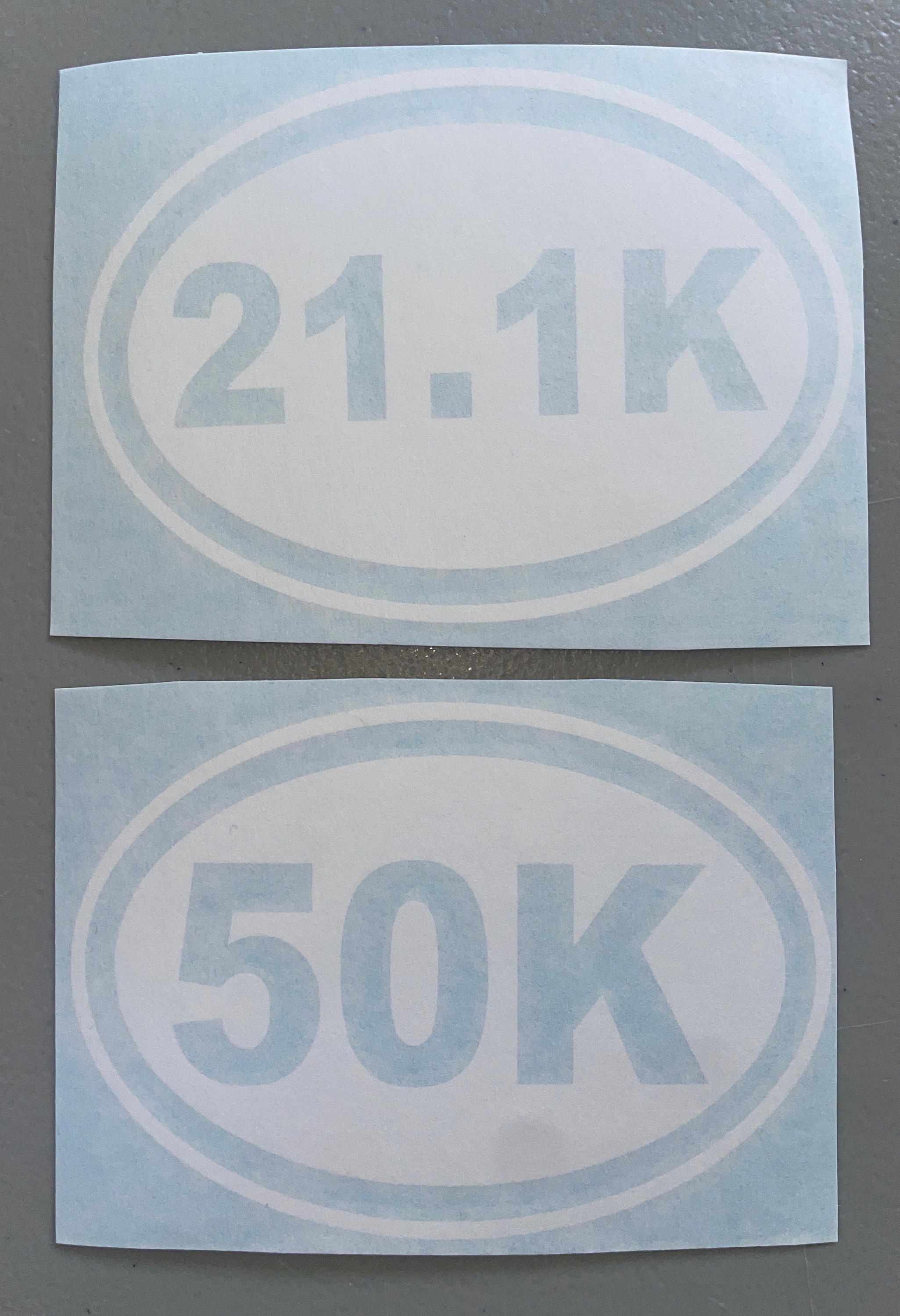 5k 3.1 Miles Marathon Euro Oval Running Vinyl Decal Car Window Sticker ...