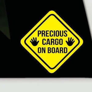 Precious cargo on board bumper sticker | on board car decal | precious cargo on board vinyl decal | precious cargo on board car sticker