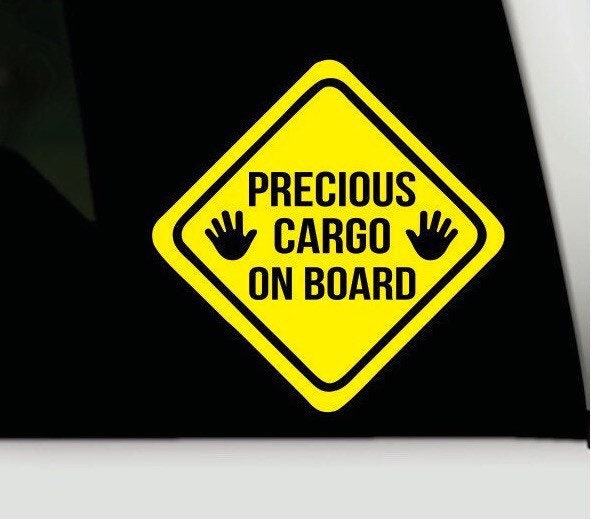 Precious Cargo on Board Bumper Sticker on Board Car Decal Etsy