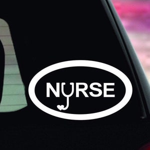 Nurse Bumper Sticker | Nurse Vinyl Decal | Nurse Car Decal Sticker | Nurse Stethoscope Decal | Nurse Window Sticker