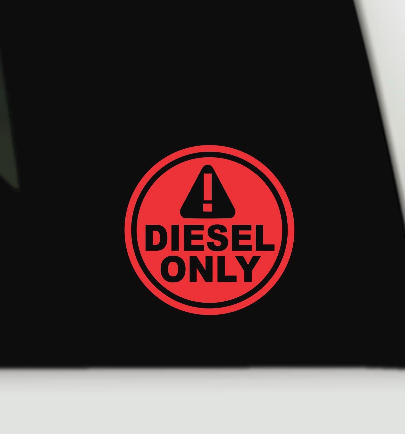 Diesel Only Decal - Fuel Cap Waterproof Sticker - Etsy