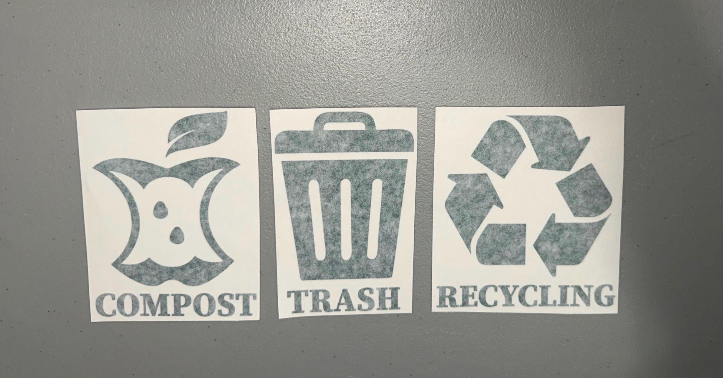 Fun Compost Stickers Recycle Trash Compost Decal Set | Compost Garbage Recycle Decal Set ...