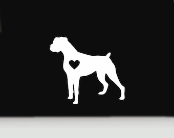 Boxer Waterproof Dog Decal | Boxer Sticker for Laptop, Window, Bumper