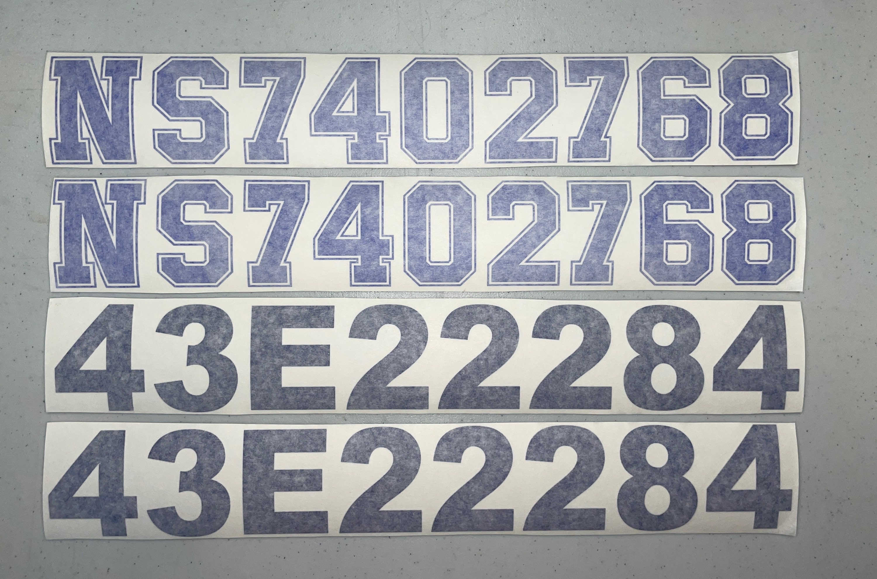 Boat Numbers Vinyl Decals Boat registration numbers Marine Etsy