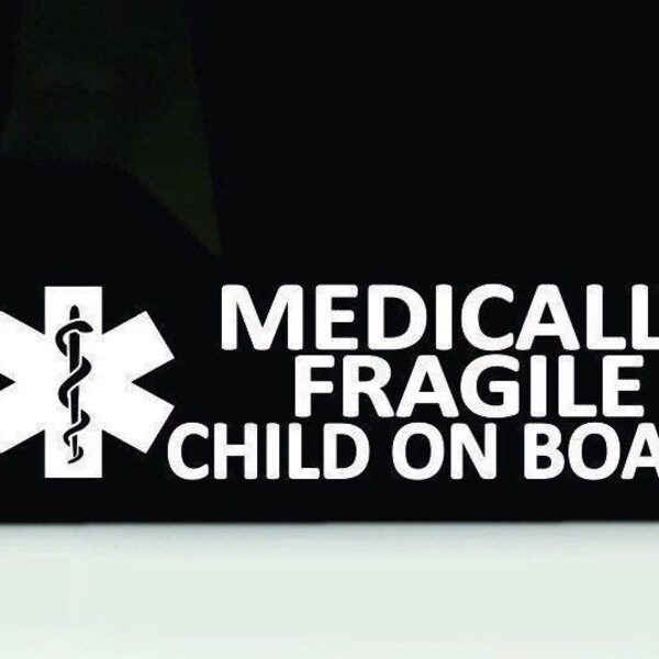 Medical Child Car Decal - Etsy