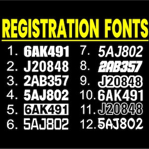 Snowmobile Registration Set Custom Number Decals | Custom Snowmachine vinyl decals  | Custom snowmobile stickers | Sled Numbers