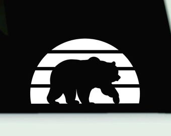 Bear Waterproof Vinyl Decal | Bear Vinyl Sticker | Bear Window Bumper Sticker