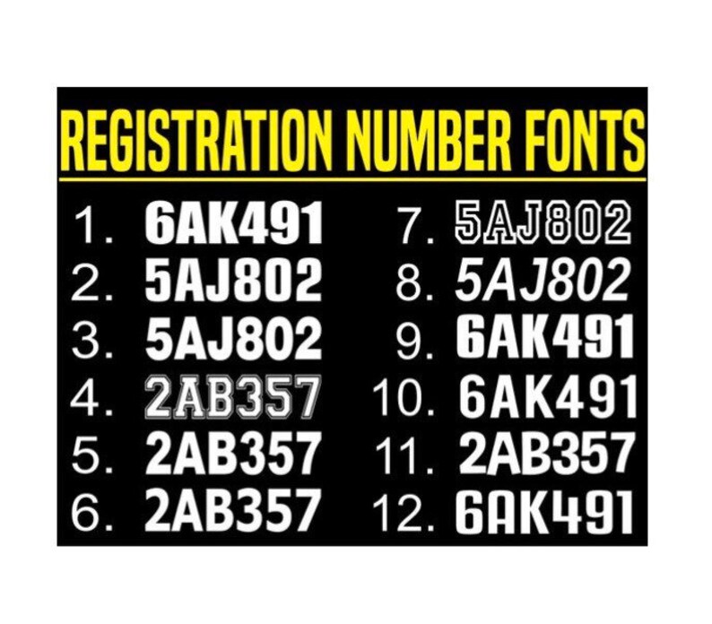 Custom Registration Numbers Snowmobile Registration Numbers Etsy