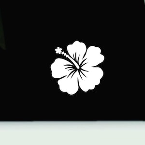 Hibiscus Vinyl Decal | Hibiscus sticker | Hibiscus Bumper Sticker | Flower Car Decal | Flower Bumper Sticker | Flower Car Decal
