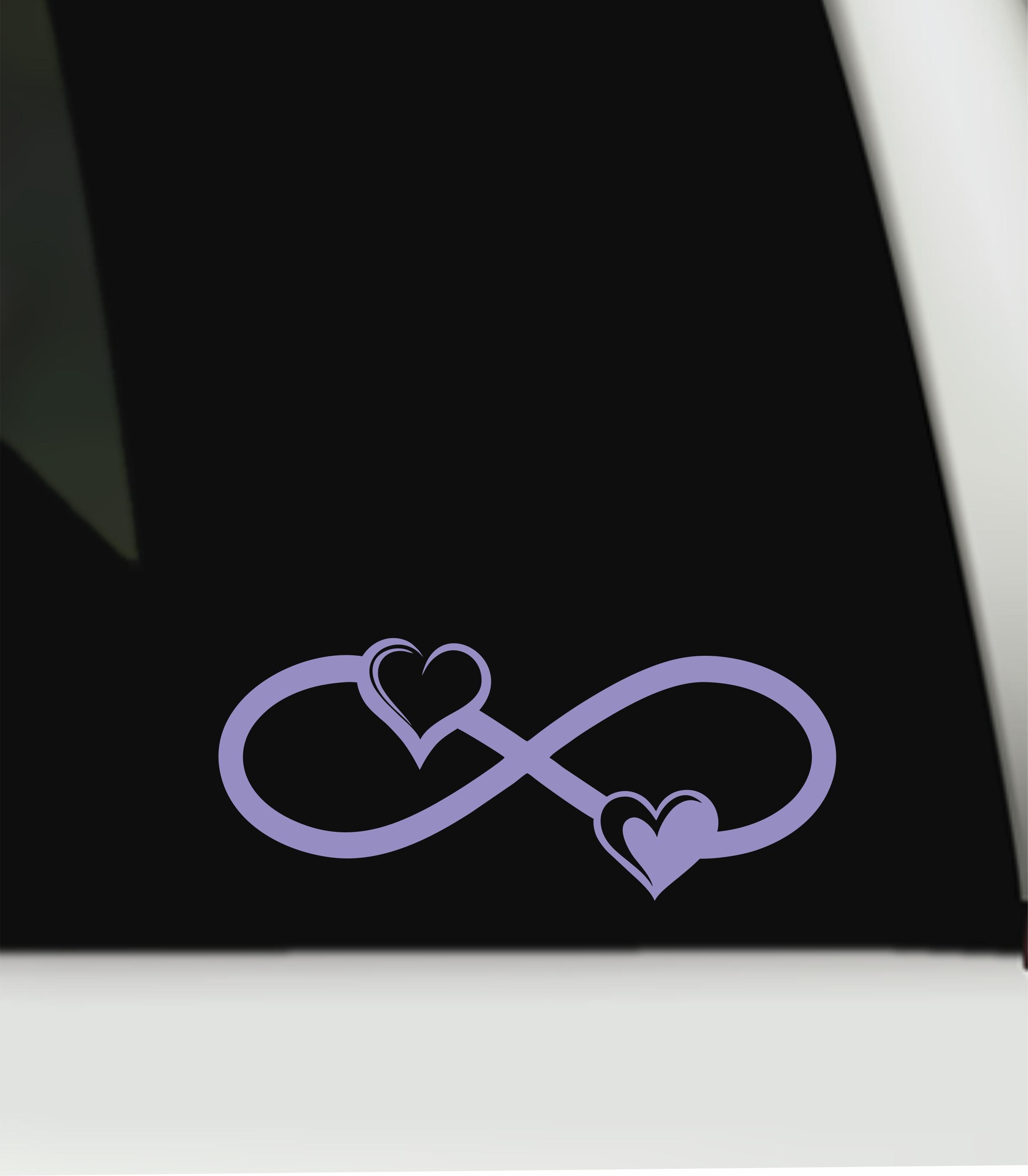 Infinity Heart Waterproof Vinyl Decal | Infinity Symbol Car Window Infinity Heart Waterproof Vinyl Decal | Infinity Symbol Car Window