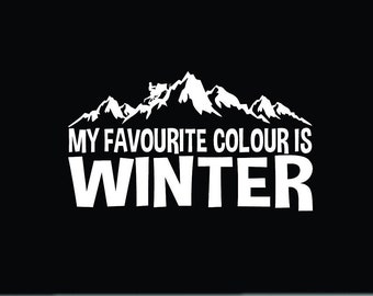 Sled vinyl sticker | snowmobile vinyl decal | my favourite colour is winter | sled decal | funny snowmobile bumper sticker