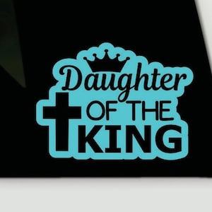Dochter van de koning-vinylsticker | Christelijke bumpersticker | Christelijke vinylsticker voor auto's | Christelijke autosticker | Dochter van de koning-sticker