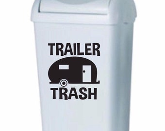 Trailer Trash Sticker | Trailer Trash Vinyl Sticker | Trailer Sticker | Funny RV Camping Decal | Trailer Trash Vinyl Decal | Trailer Trash