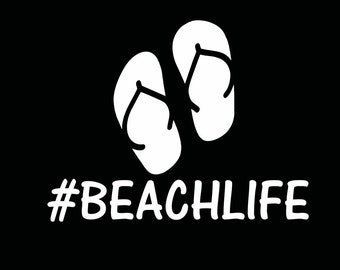 Beach Life Waterproof Vinyl Decal