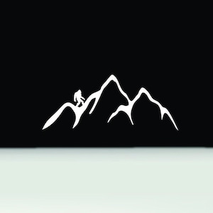 Bigfoot mountain vinyl decal | Bigfoot bumper sticker | bigfoot sticker | Bigfoot Sasquatch Yeti vinyl car truck window decal sticker