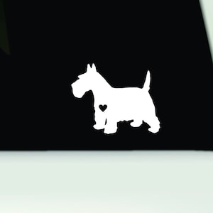 スコティッシュ・テリアのビニール製デカールステッカー | スコティッシュ・テリア犬のステッカー | スコッティのビニール製デカール | スコティッシュ・テリア犬のバンパーステッカー