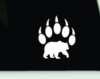 Bear Claw Vinyl Decal | Bear Paw Sticker | Bear Claw | Bear Claw Bumper Sticker | Bear Truck Decal | Grizzly Bear Claw Decal | Bear paw