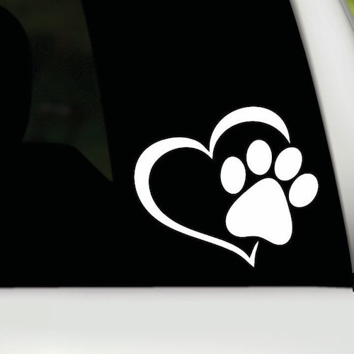 Pet Paw Heart Infinity Wall Car Home Vinyl Decal Sticker Love Dog Cat Pet 