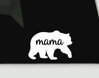 Mama Bear Vinyl Decal | Waterproof Car Window Bumper Sticker