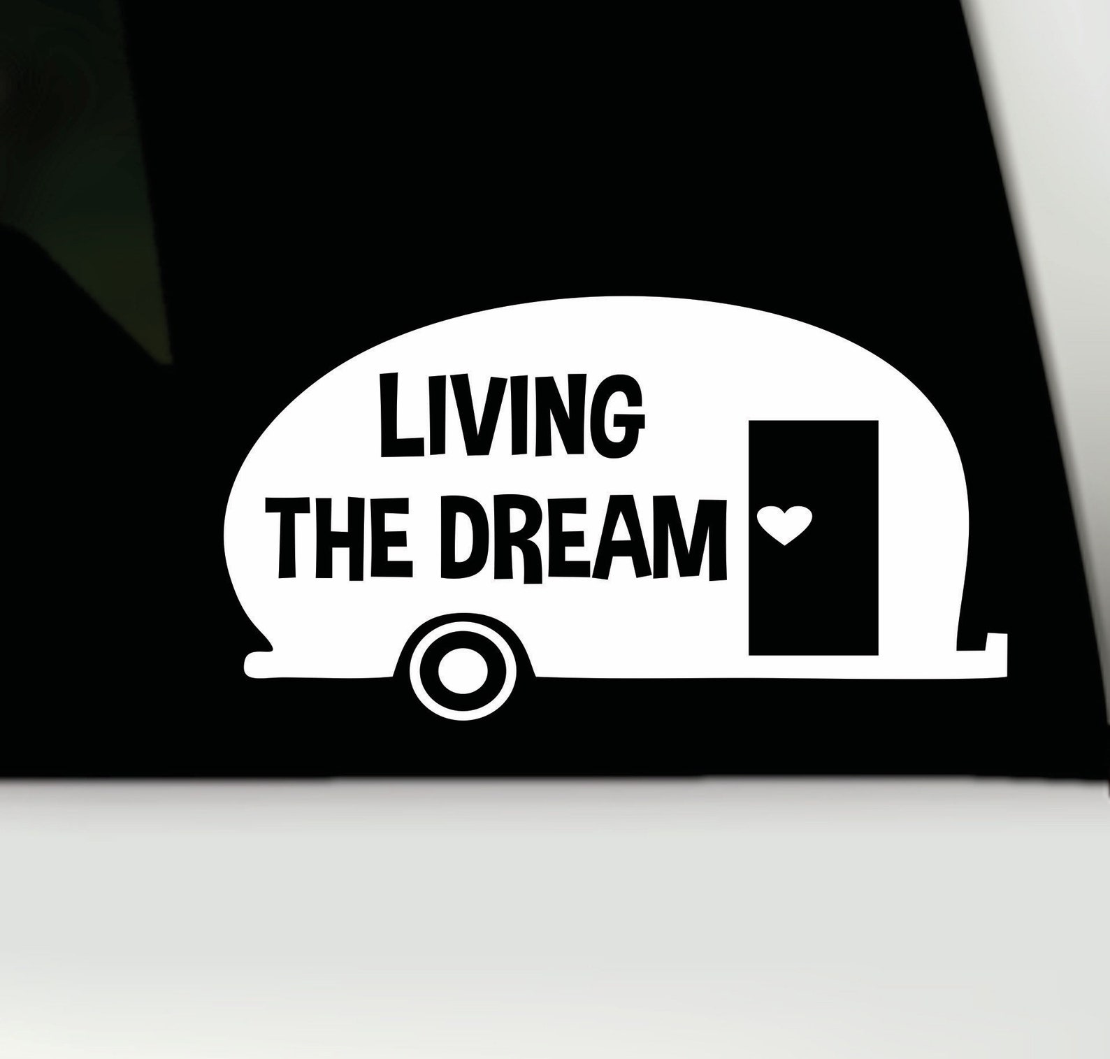 Trailer Vinyl Decal | Campers Window Bumper Sticker | Happy Camper ...