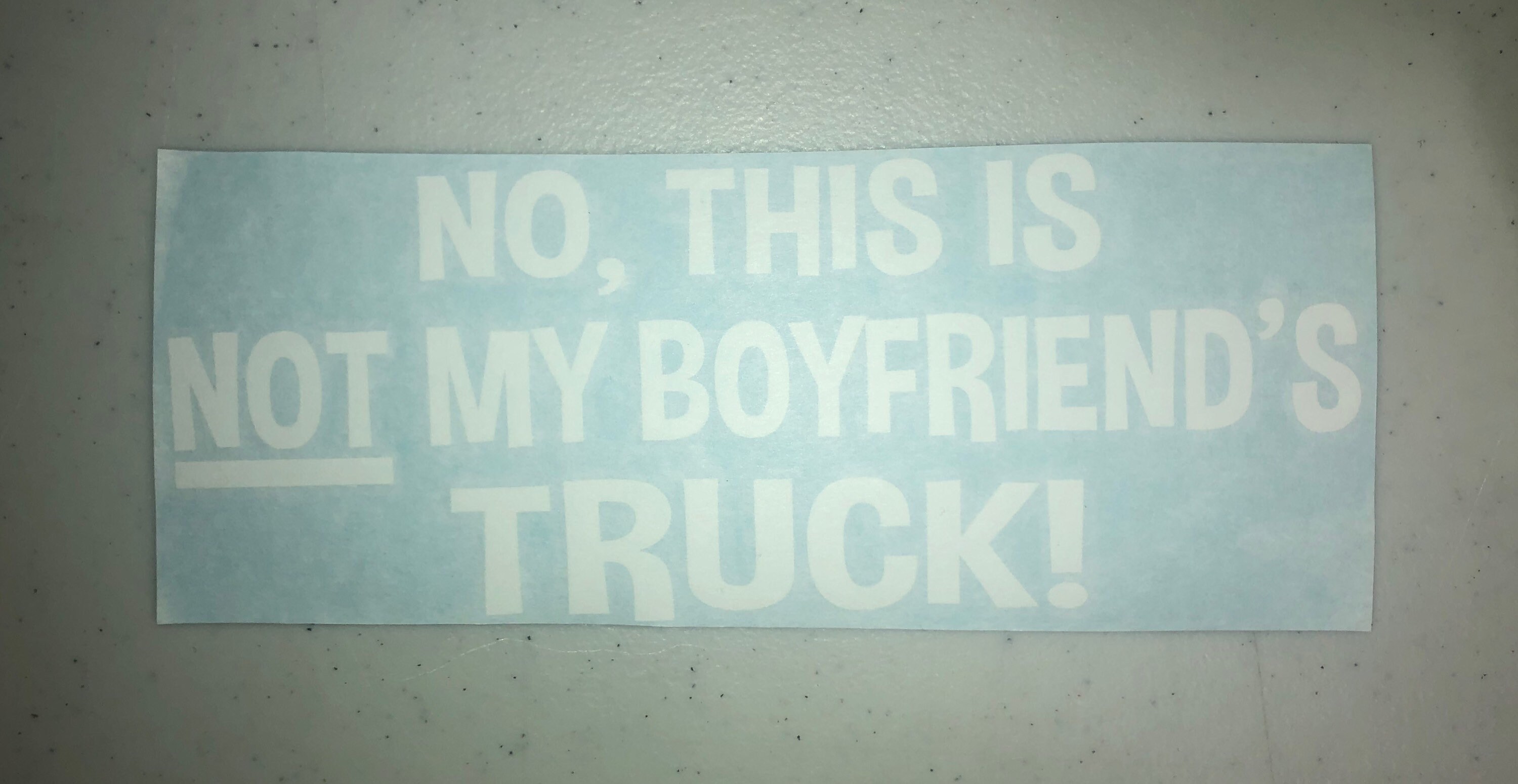 Not My Boyfriends Truck Bumper Sticker Funny Bumper Sticker Etsy