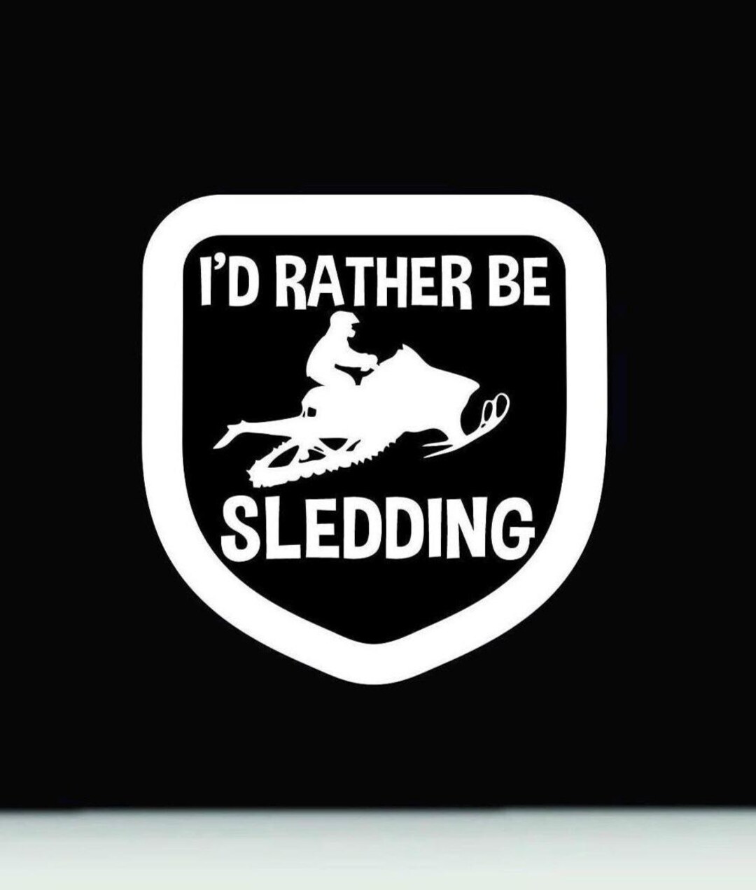 I’d Rather Be Sledding Vinyl Decal | Sled Bumper Sticker | Sled ...