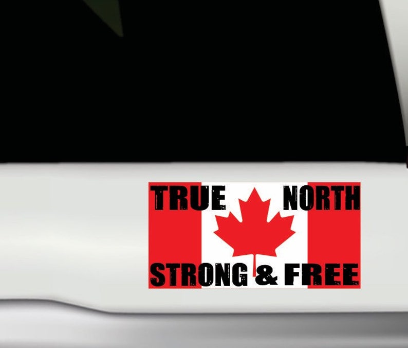 Canadian Flag Vinyl Decal Canada Flag Sticker Canadian Etsy